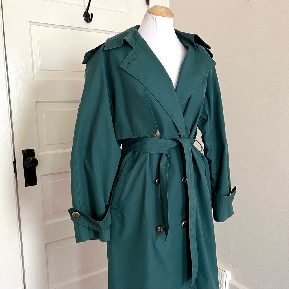Vintage Green Trench Coat